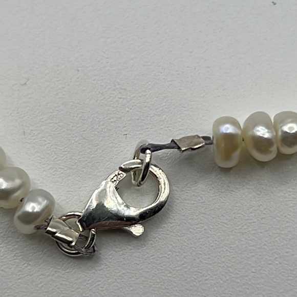 ARTISAN PEARL, STERLING, AMETHYST, PERIDOT, ONYX, AND APATITE NECKLACE 18.5” - Picture 9 of 12